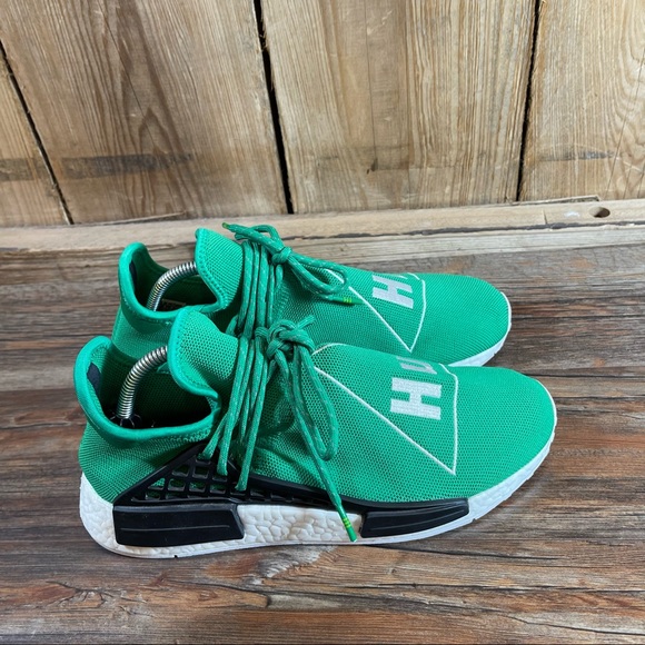 Adidas PW Pharrell Williams Human Race Kelly Green Sneakers Mens Shoes Size 9 - Picture 11 of 15